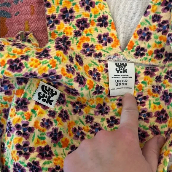 Lucy and yak Easton “everglade” dungarees floral - Picture 3 of 4
